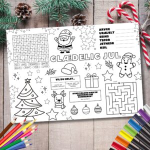 Dækkeserviet Jul - print selv