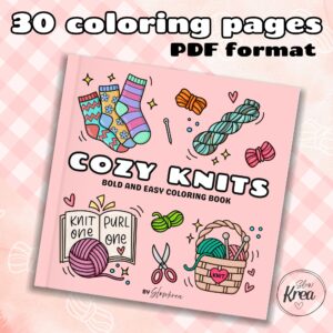 Cozy Knits - Print selv strik og garn malebog